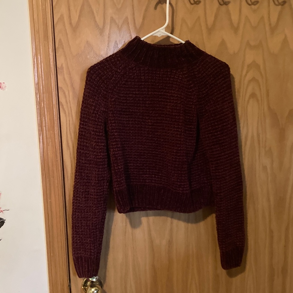 H&M Burgundy Turtleneck Sweater